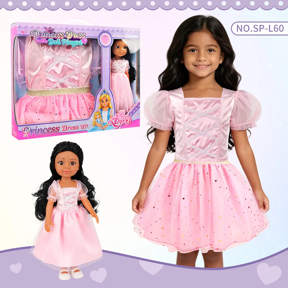 SP-L60 Simple Pink Princess Dress Up Doll Set